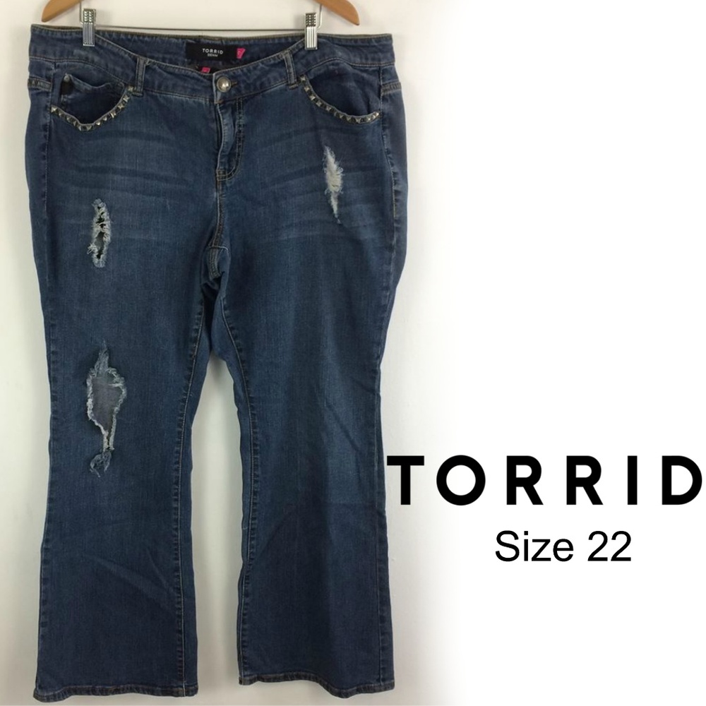 Torrid Studded Distressed Jeans - 22